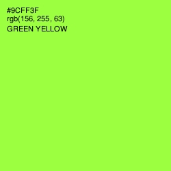 #9CFF3F - Green Yellow Color Image